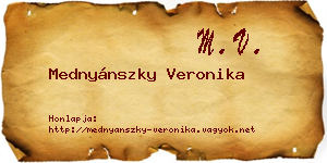 Mednyánszky Veronika névjegykártya