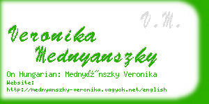 veronika mednyanszky business card